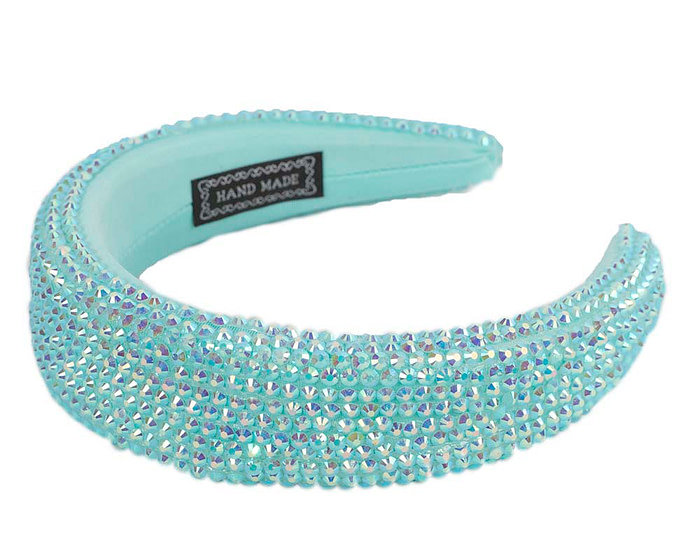 Sparkling blue fascinator headband - Hats From OZ