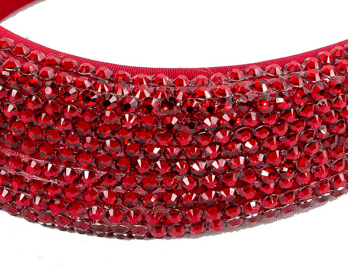 Sparkling red fascinator headband - Hats From OZ