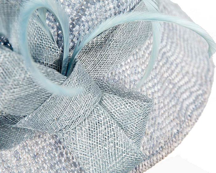 Light blue straw fedora hat by Cupids Millinery - Hats From OZ