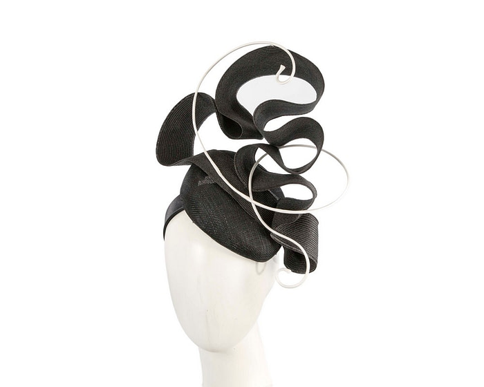 Black & White designers racing fascinator by Fillies Collection - Hats From OZ