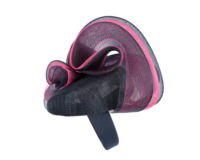 Dark Navy & fuchsia racing fascinator by Fillies Collection - Hats From OZ