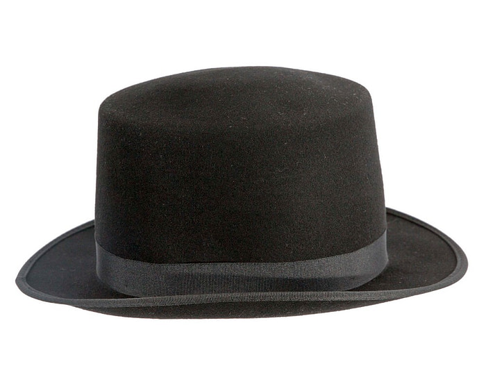 Soft Black SCALA Felt Top Hat - Hats From OZ