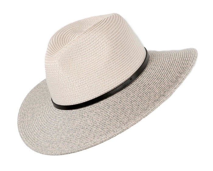 Unisex Grey Fedora Wide Brim Summer Hat - Hats From OZ