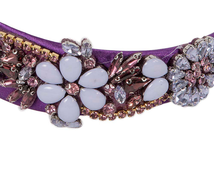 Lilac crystal headband by Cupids Millinery CU587 - Hats From OZ