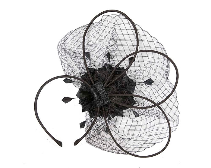 Black flower fascinator by Max Alexander - Hats From OZ