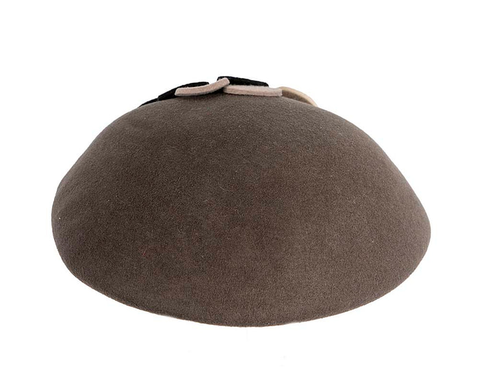 Grey winter felt beret CU615 - Hats From OZ