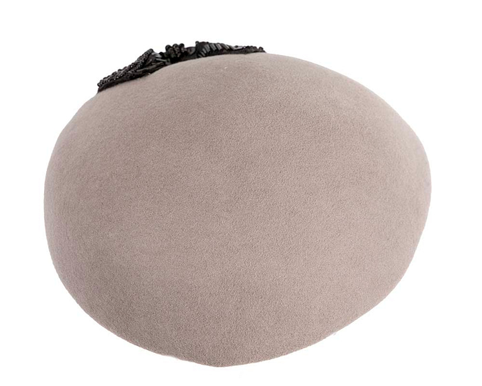 Grey winter felt beret CU618 - Hats From OZ