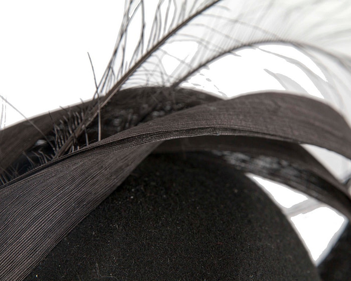 Black winter felt beret by Fillies Collection - Hats From OZ