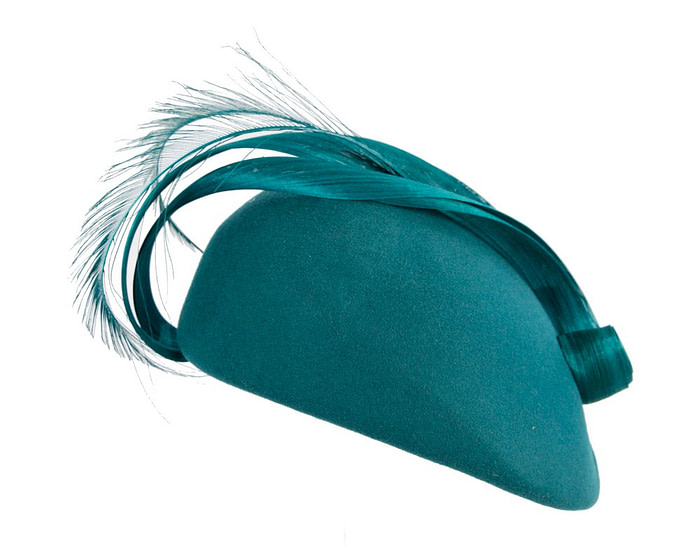 Teal winter felt beret by Fillies Collection - Hats From OZ