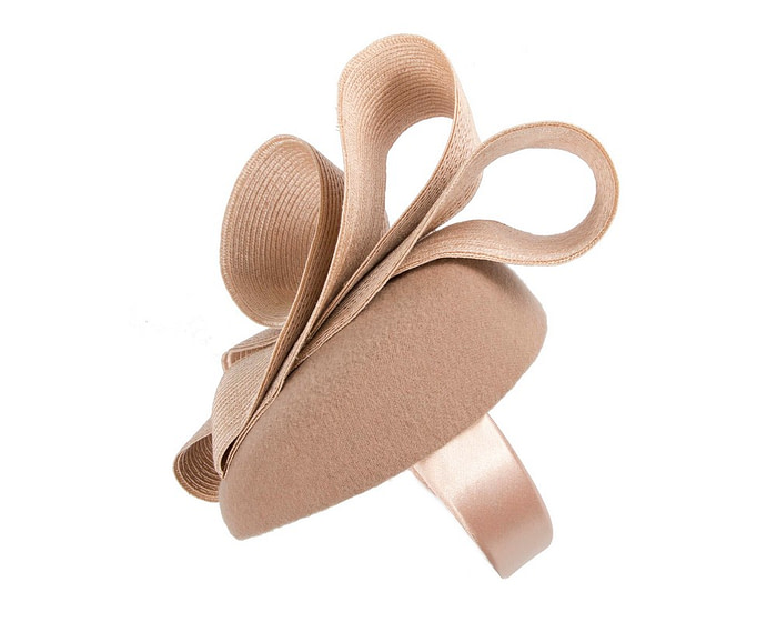 Nude pillbox winter fascinator by Fillies Collection - Hats From OZ