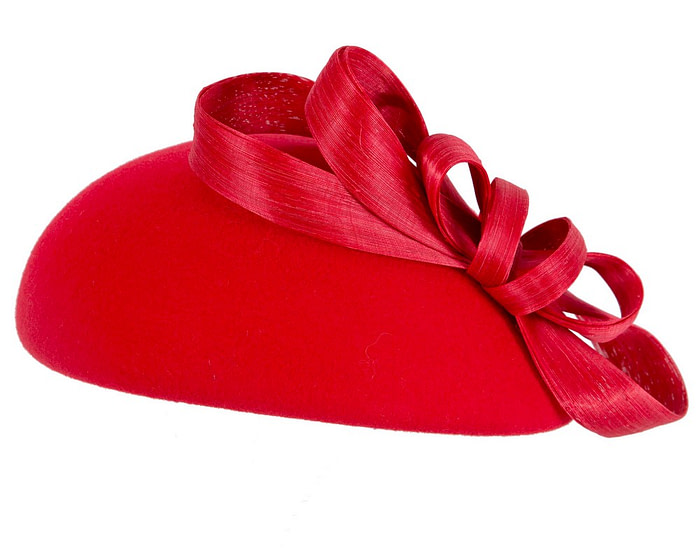 Stylish red felt beret hat by Fillies Collection - Hats From OZ