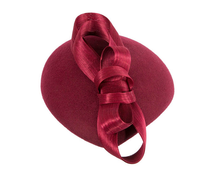 Stylish burgundy felt beret hat by Fillies Collection - Hats From OZ