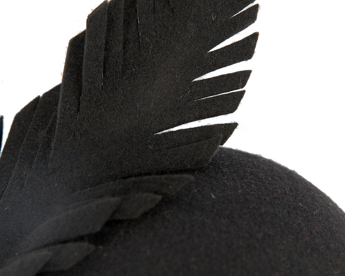 Bespoke black winter racing fascinator headband - Hats From OZ