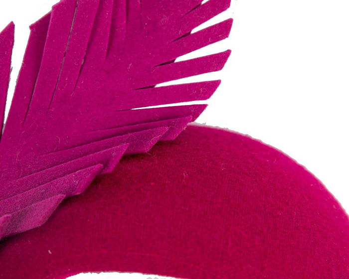 Bespoke fuchsia winter racing fascinator headband - Hats From OZ