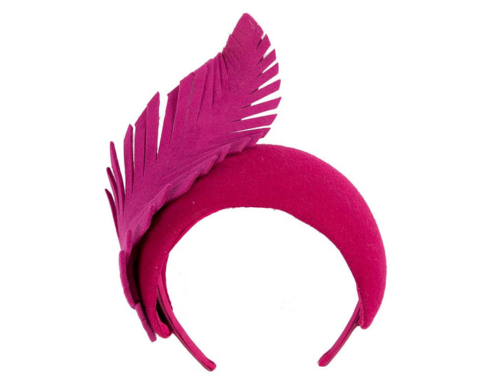 Bespoke fuchsia winter racing fascinator headband - Hats From OZ