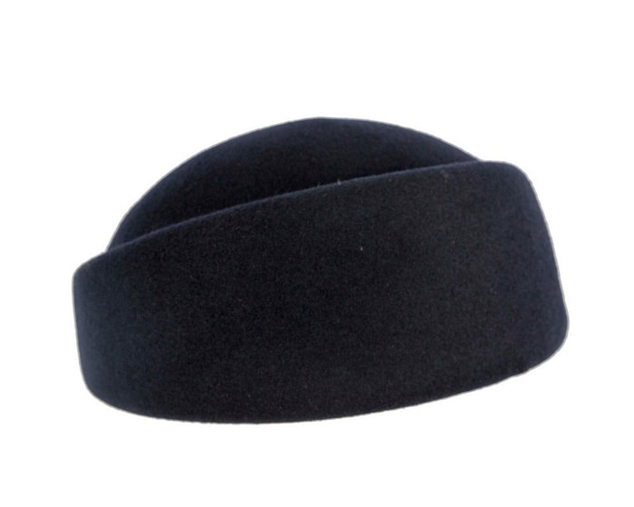 Designers dark navy felt ladies winter hat - Hats From OZ