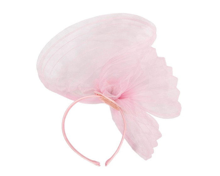 Pink crinoline and flower fascinator - Hats From OZ