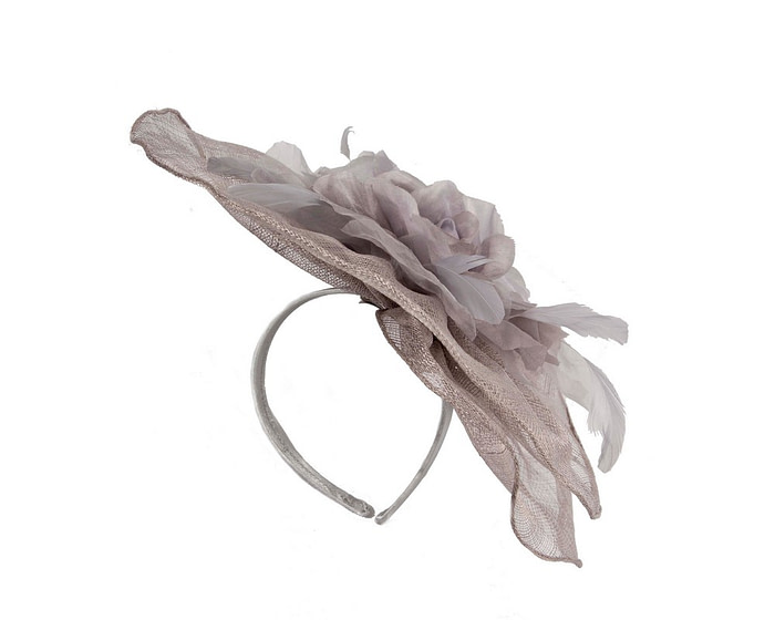 Large silver racing fascinator - Hats From OZ