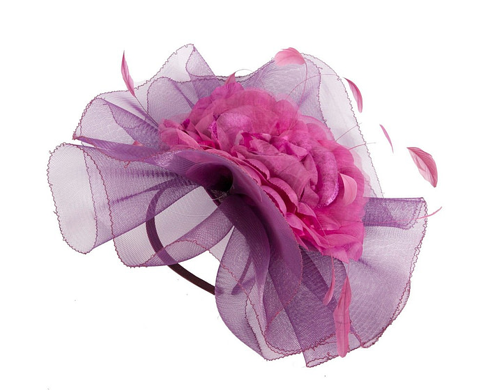 Large magenta racing fascinator - Hats From OZ