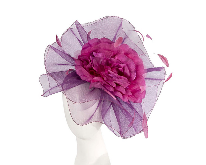 Large magenta racing fascinator - Hats From OZ