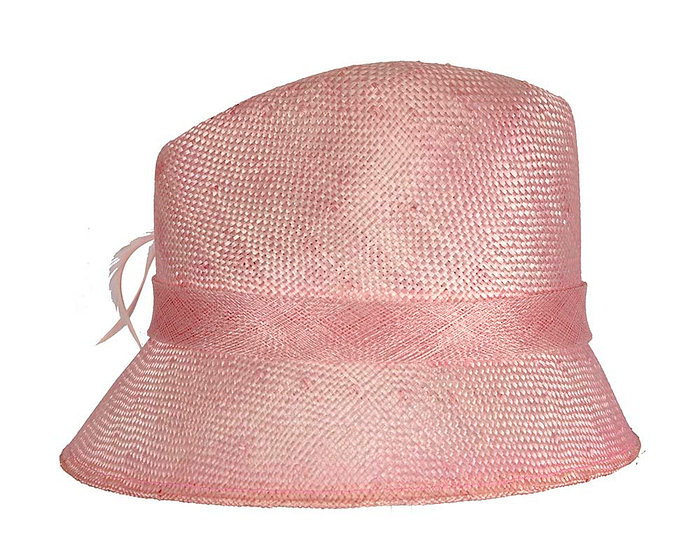 Pink straw fedora hat by Cupids Millinery - Hats From OZ