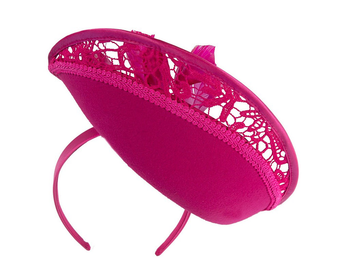 Bespoke fuchsia winter fascinator by Fillies Collection - Hats From OZ