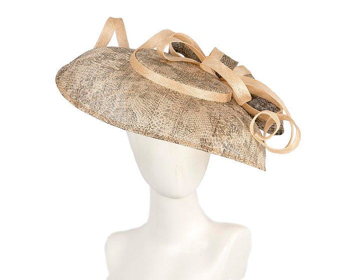 Large snake pattern sinamay fascinator hat - Hats From OZ