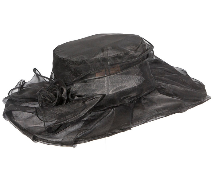 Black Organza Racing Hat - Hats From OZ