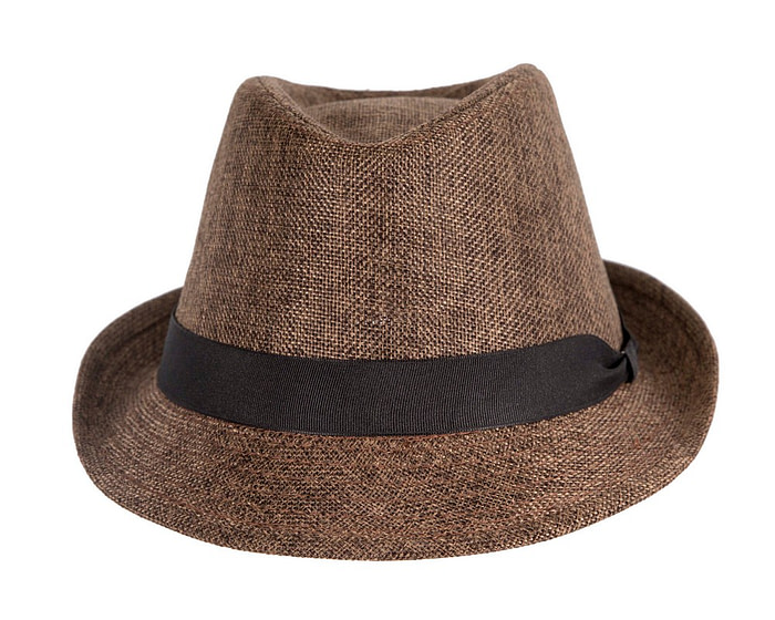 Brown Short Brim Trilby Hat - Hats From OZ