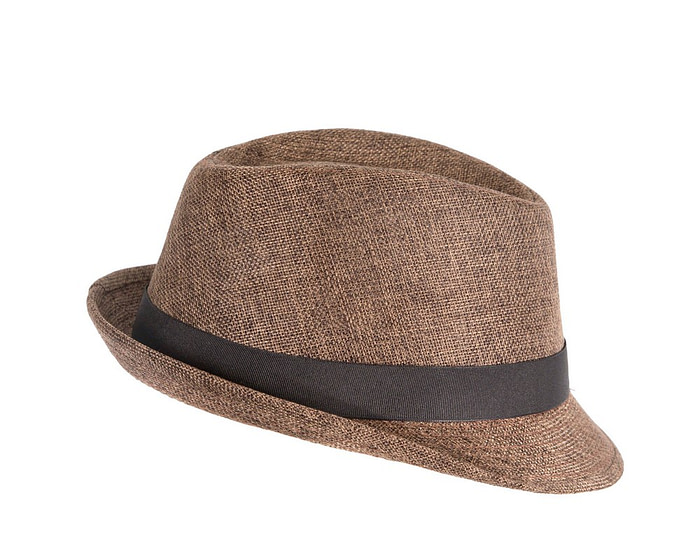 Brown Short Brim Trilby Hat - Hats From OZ