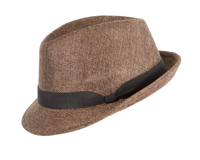 Brown Short Brim Trilby Hat - Hats From OZ