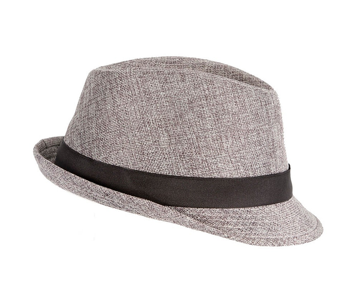 Grey Short Brim Trilby Hat - Hats From OZ