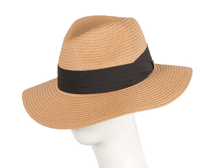 Unisex Black Wide Brim Summer Fedora Hat AV61674MC - Hats From OZ