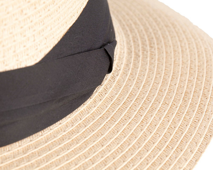 Unisex Black Wide Brim Summer Fedora Hat AV61674NT - Hats From OZ