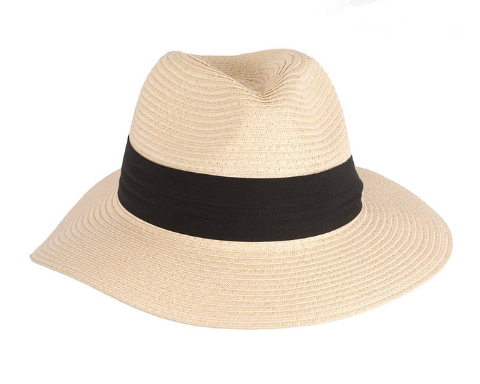 Unisex Black Wide Brim Summer Fedora Hat AV61674NT - Hats From OZ