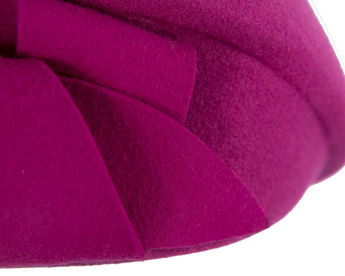 Fuchsia felt beret hat by Max Alexander - Hats From OZ