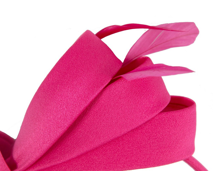 Fuchsia bow racing fascinator by Max Alexander - Hats From OZ