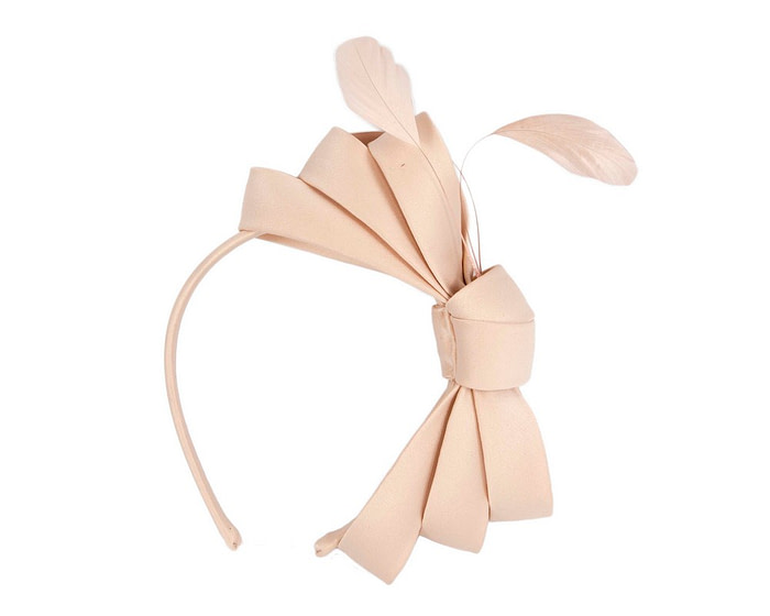 Nude bow racing fascinator by Max Alexander J444 - Hats From OZ