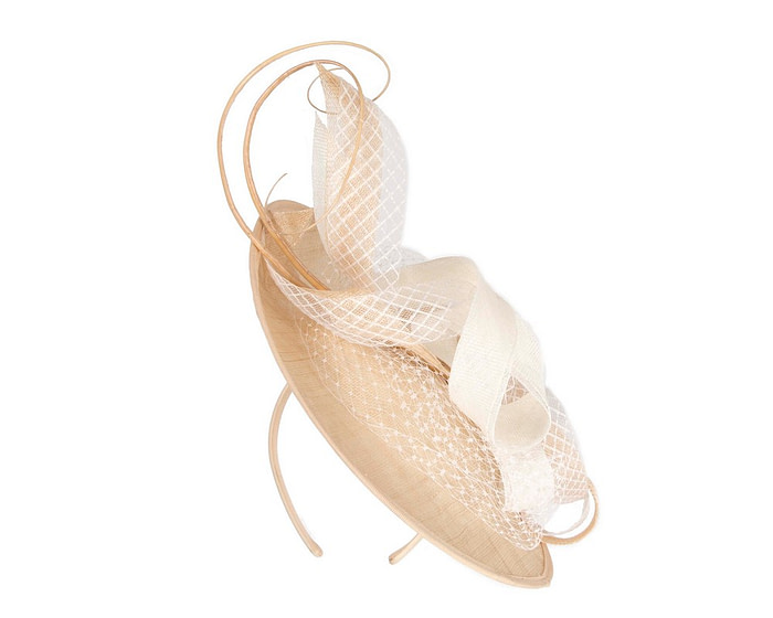 Large nude plate fascinator by Max Alexander - Hats From OZ