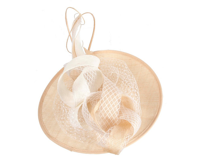 Large nude plate fascinator by Max Alexander - Hats From OZ