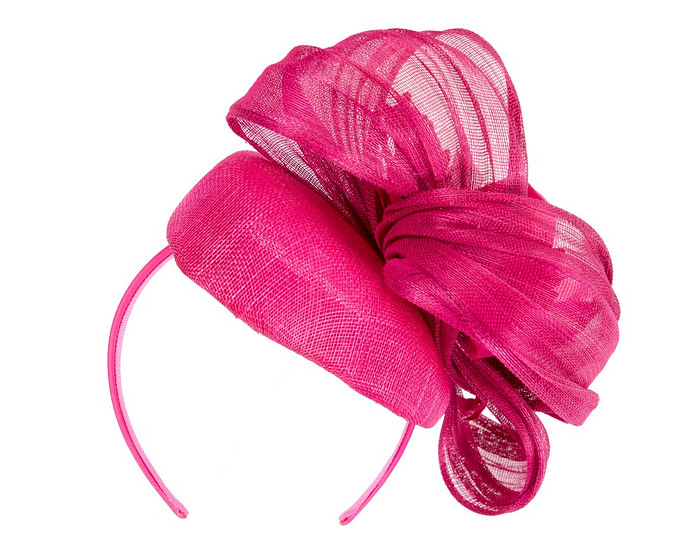 Astonishing fuchsia pillbox racing fascinator by Fillies Collection - Hats From OZ