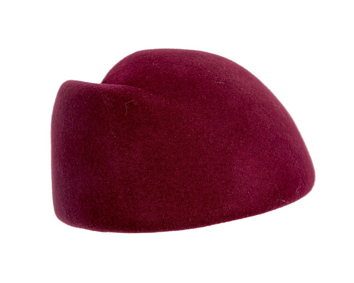 Designers burgundy wine felt ladies winter hat - Hats From OZ