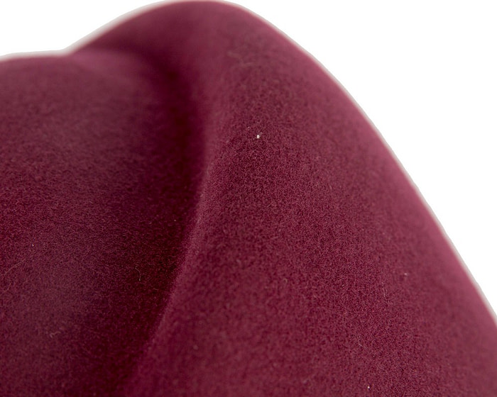 Designers burgundy wine felt ladies winter hat - Hats From OZ