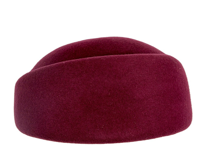 Designers burgundy wine felt ladies winter hat - Hats From OZ