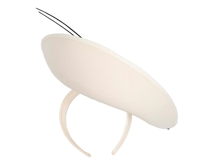 Large cream & black winter fascinator by Max Alexander - Hats From OZ