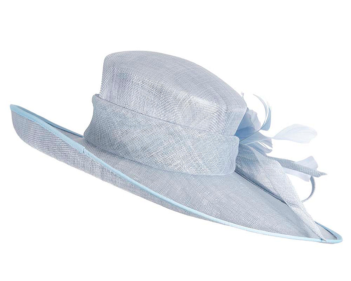 Wide brim blue ladies fashion hat by Max Alexander - Hats From OZ