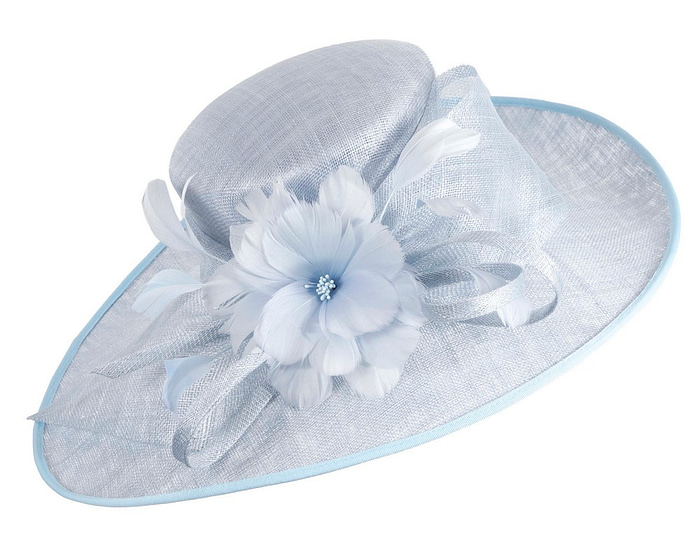 Wide brim blue ladies fashion hat by Max Alexander - Hats From OZ