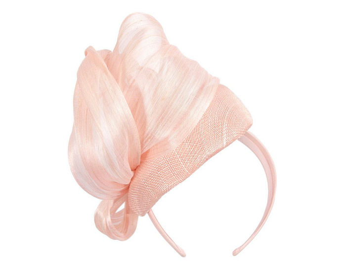 Pink pillbox fascinator with silk abaca bow by Fillies Collection - Hats From OZ