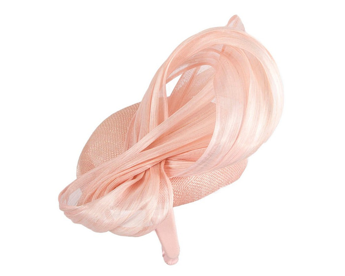 Pink pillbox fascinator with silk abaca bow by Fillies Collection - Hats From OZ