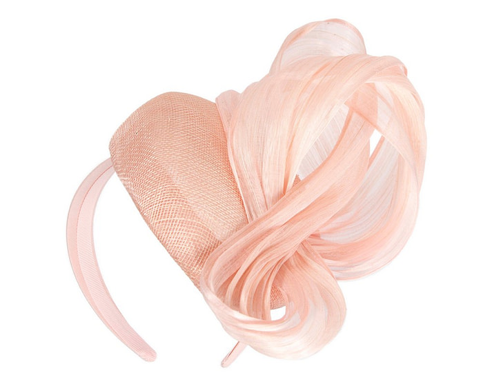 Pink pillbox fascinator with silk abaca bow by Fillies Collection - Hats From OZ